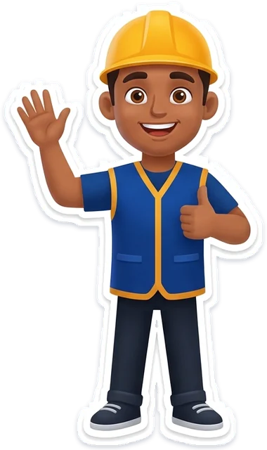Indus, the IndicJobs guide, waving hello